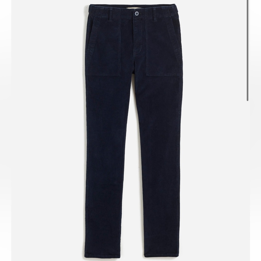 Madewell Women's The Slim Straight Utility Pant in Garment Dye Corduroy NWT